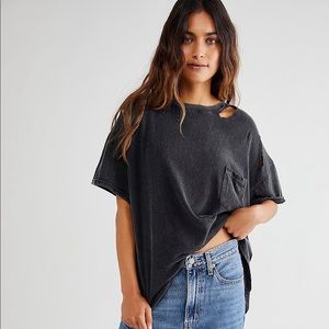 We The Free Rubi Tee in Washed Black size Medium